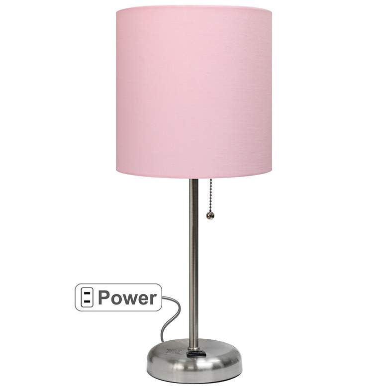 Image 2 LimeLights Stick Pink Shade 19 1/2" High Accent Table Lamp
