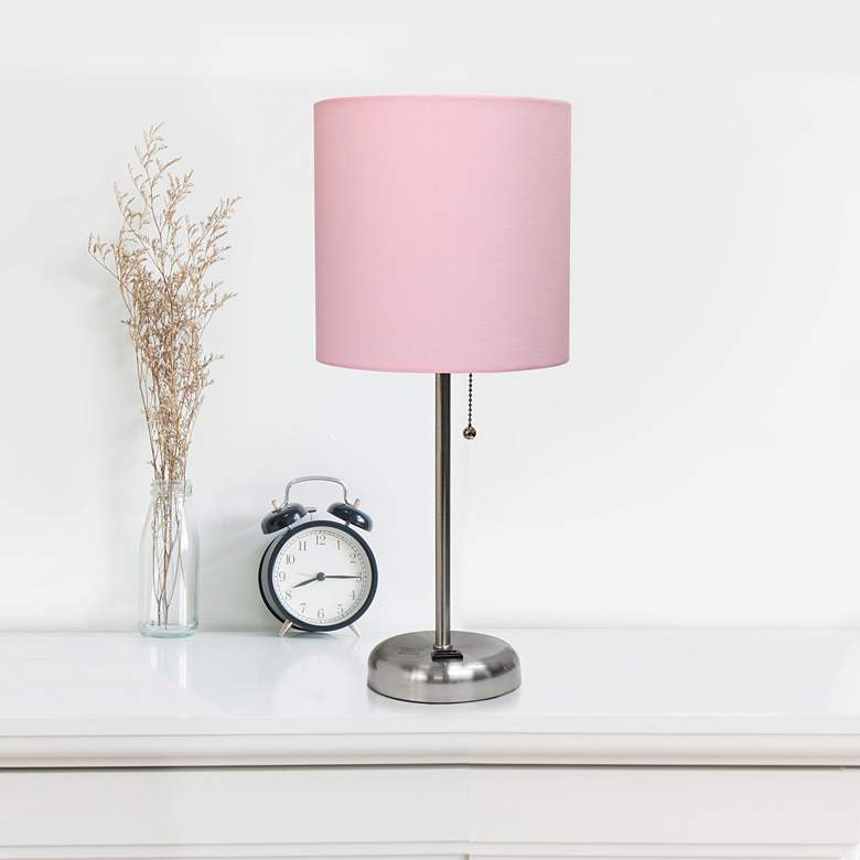 Image 6 LimeLights Stick Pink Shade 19 1/2" High Accent Table Lamp more views