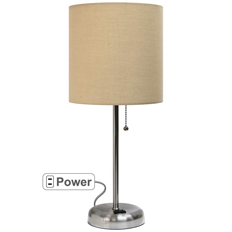 Image 2 LimeLights Stick Tan Shade 19 1/2 inch High Accent Table Lamp