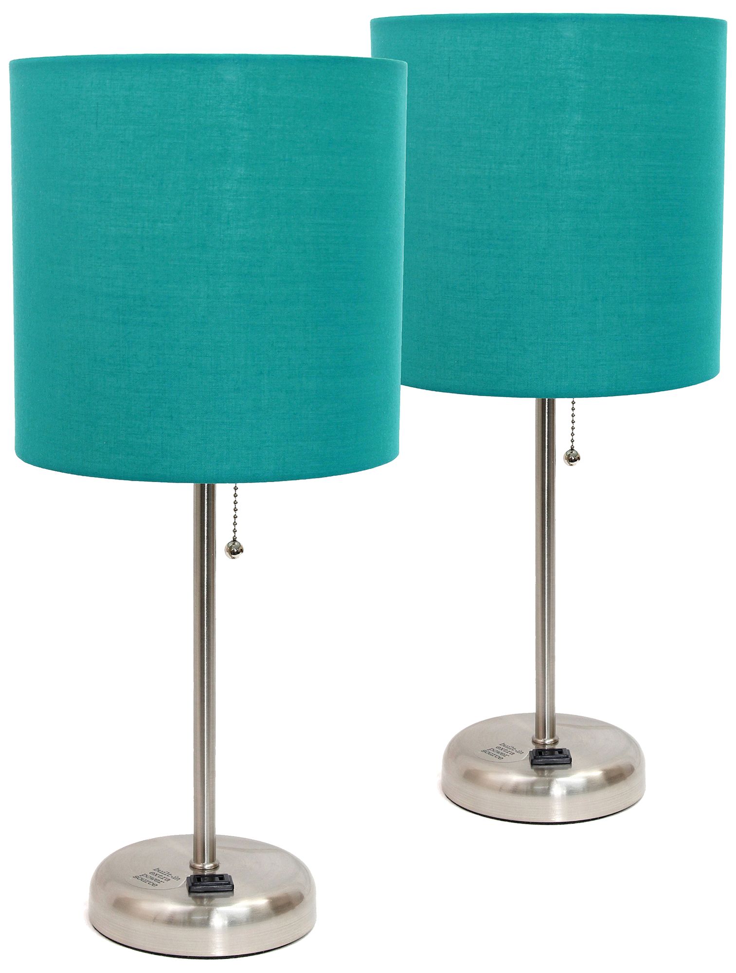 teal lamp set