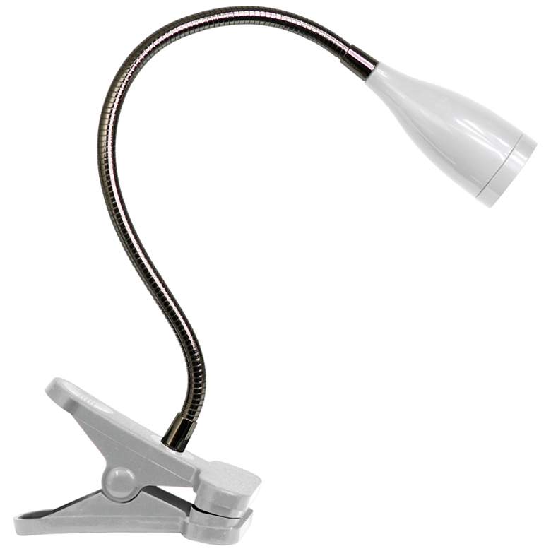 Image 2 LimeLights White Flexible Gooseneck LED Clip Light Desk Lamp