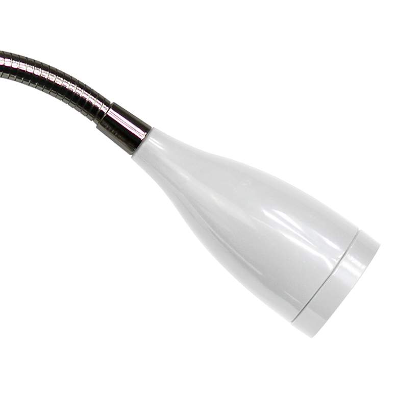 Image 3 LimeLights White Flexible Gooseneck LED Clip Light Desk Lamp more views