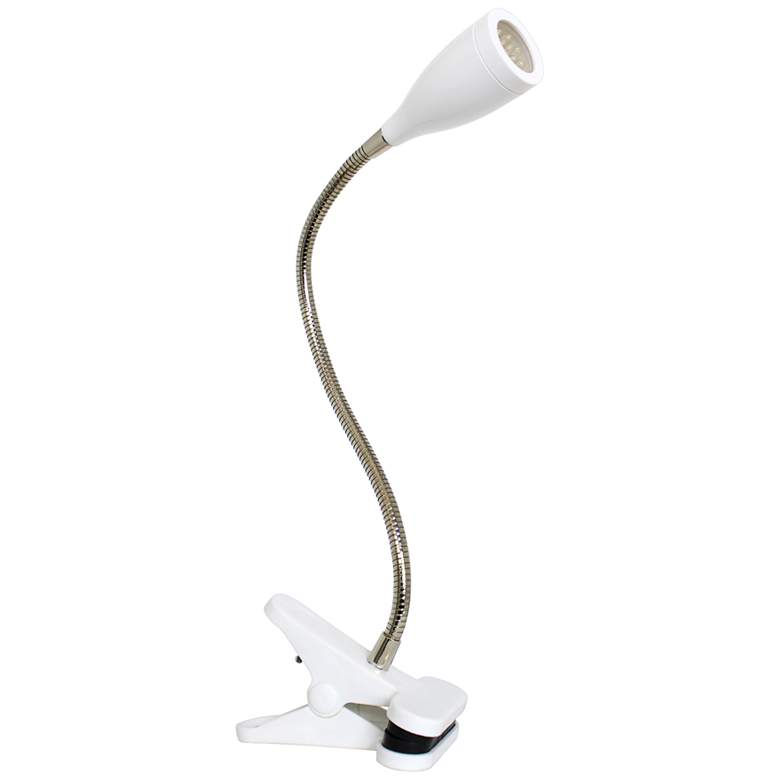 LimeLights White Flexible Gooseneck LED Clip Light Desk Lamp more views