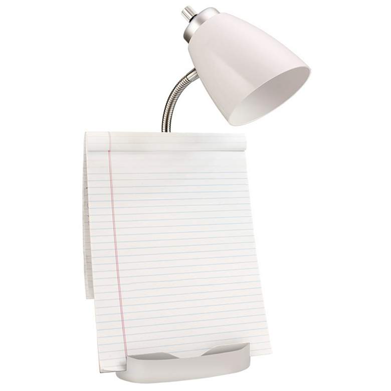 LimeLights White Gooseneck Organizer Desk Lamp with Outlet more views
