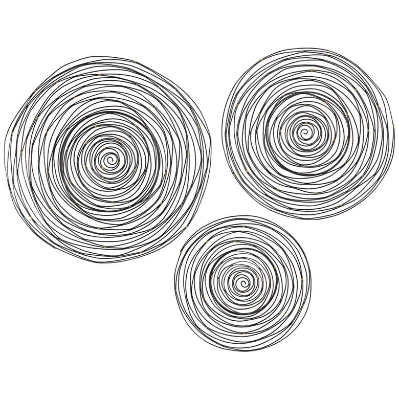 Image 1 Limerick Triskele 3-Piece Raw Iron Spiral Wall Art Set