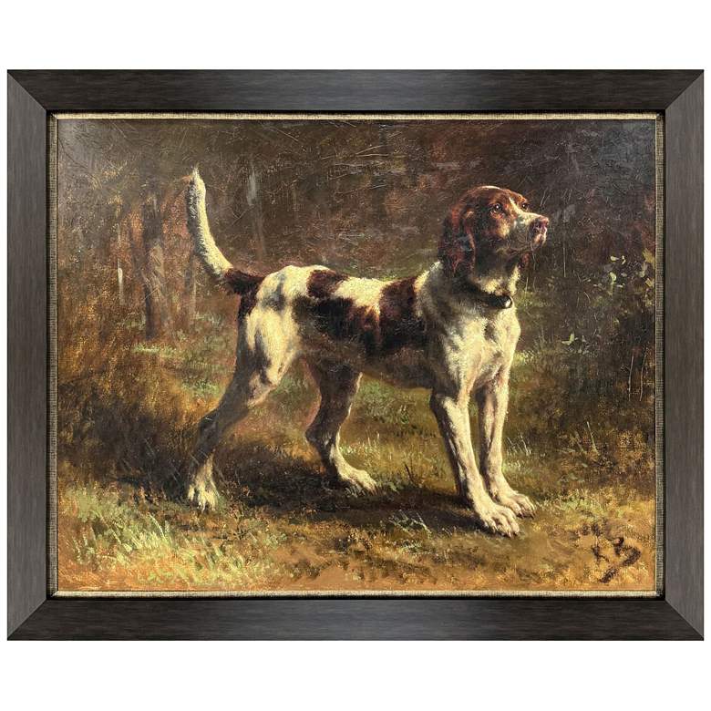 Image 1 Limier Briquet Hound 46"W x 38"H Traditional Framed Art