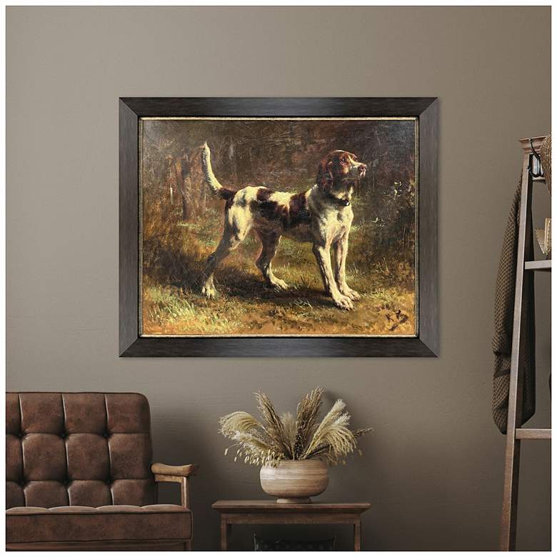 Image 4 Limier Briquet Hound 46"W x 38"H Traditional Framed Art more views