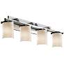 1_Limoges 9" High 4-Light Polished Chrome Bath/Vanity with Bamboo Shade