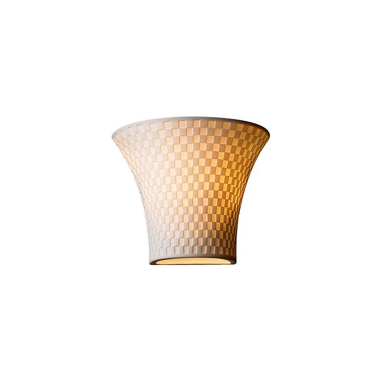Image 1 Limoges Collection Checkerboard 6 3/4 inch High Wall Sconce