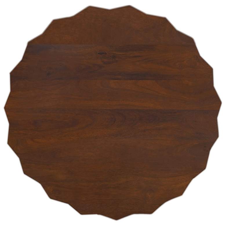 Image 4 Lina 30" Diamond Facet Mango Wood Coffee Table - Walnut more views