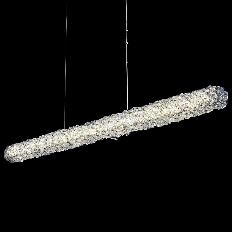 Image 1 Lina 38"W Polished Chrome LED Kitchen Island Light Pendant