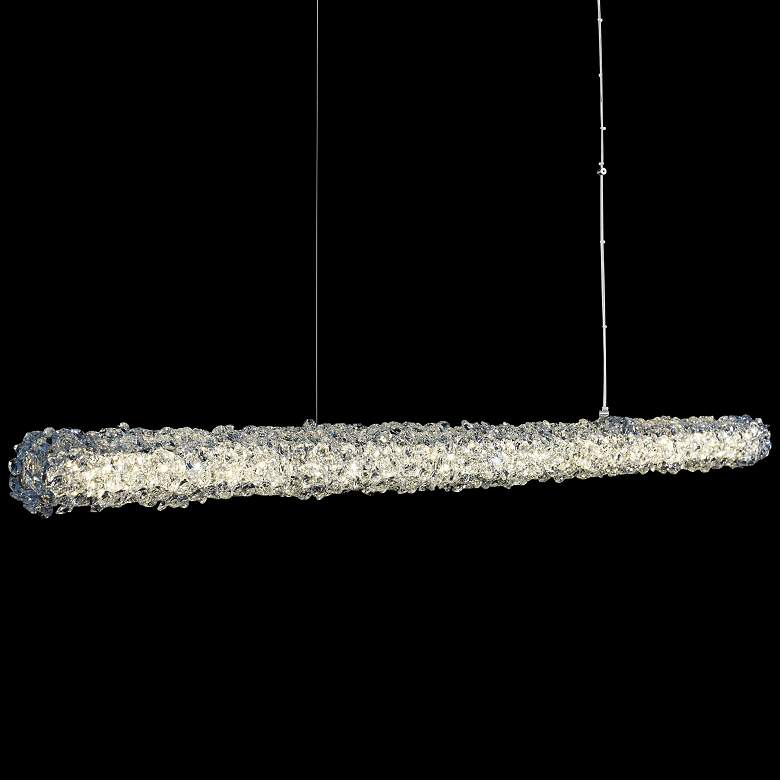 Image 1 Lina 46"W Polished Chrome LED Kitchen Island Light Pendant