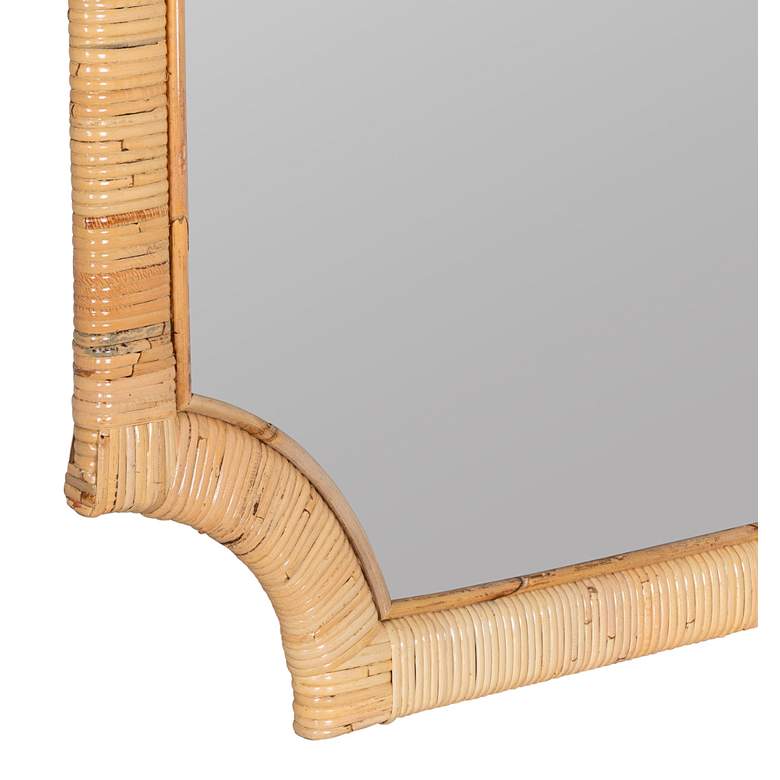 Image 3 Lina Natural Rattan 27 3/4" x 38" Rectangular Wall Mirror more views