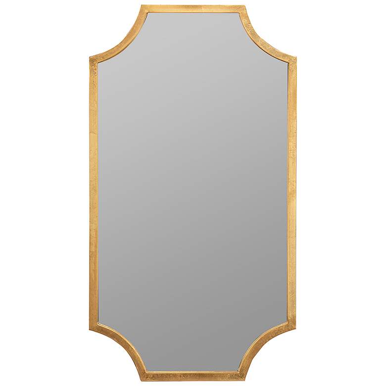 Image 7 Lina Shiny Gold Leaf 20" x 36" Rectangular Wall Mirror more views
