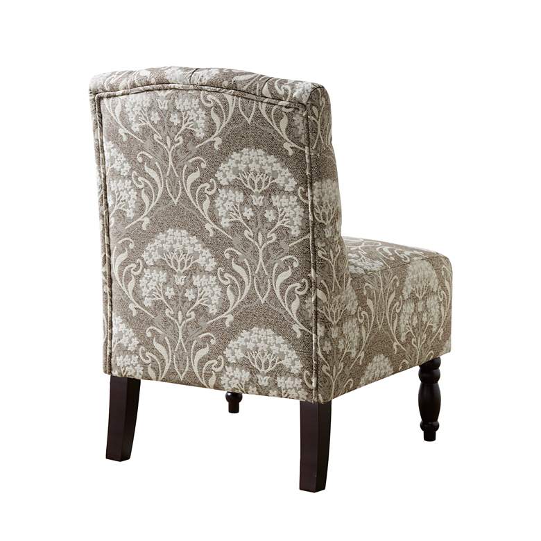 Image 5 Lina Taupe Button Tufted Armless Accent Chair more views