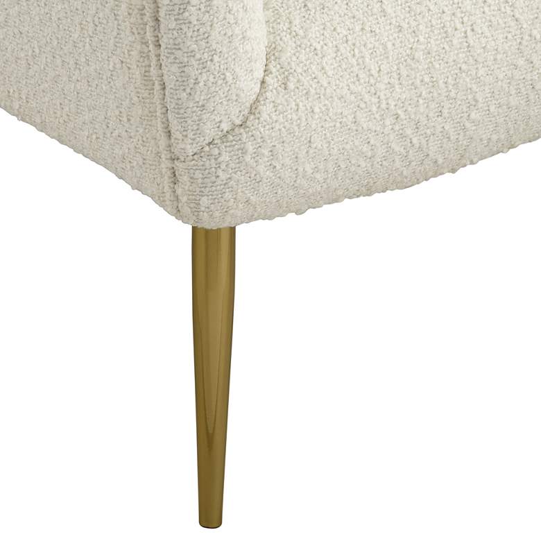 Image 6 Lina White Sheep Accent Chair with Gold Legs more views