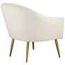Lina White Sheep Accent Chair with Gold Legs in scene