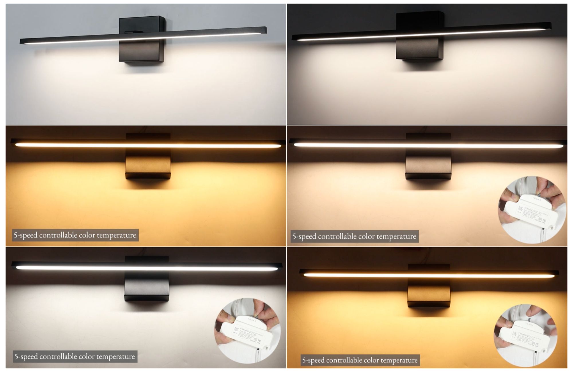 Image 6 Linaim 27.6" Wide LED Black Wall Sconce Picture Light more views