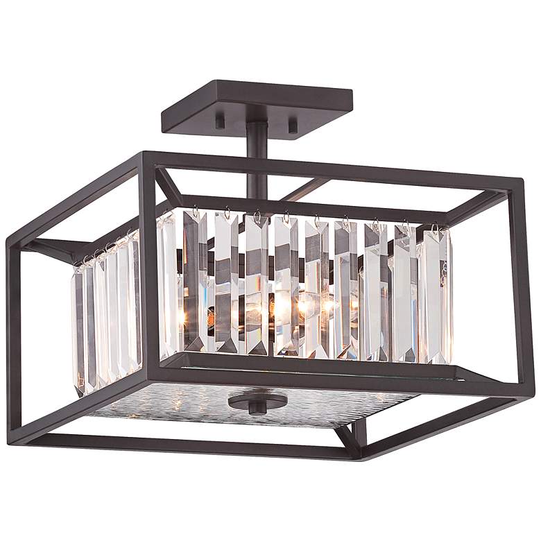 Image 2 Linares 14" Wide Vintage Bronze Ceiling Light