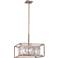 Linares 19" Wide 4-Light Aged Platinum Crystal Glass Modern Pendant