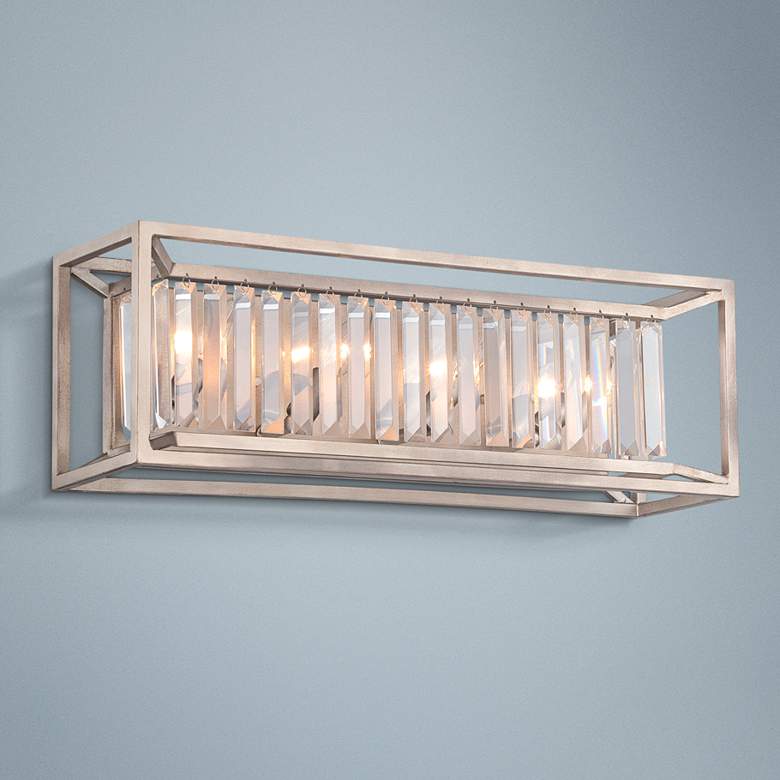 Image 1 Linares 23 3/4" Wide Aged Platinum Bath Light