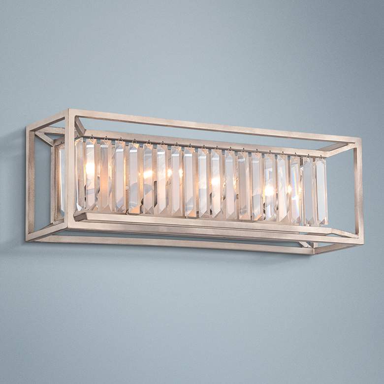 Image 1 Linares 23 3/4 inch Wide Aged Platinum Bath Light