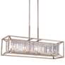 Thumbnail2 of Linares 36" Wide Aged Platinum 4-Light Island Chandelier