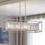 Thumbnail1 of Linares 36" Wide Aged Platinum 4-Light Island Chandelier
