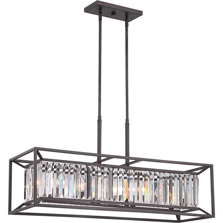 Image 2 Linares 36" Wide Vintage Bronze Kitchen Island Light Pendant