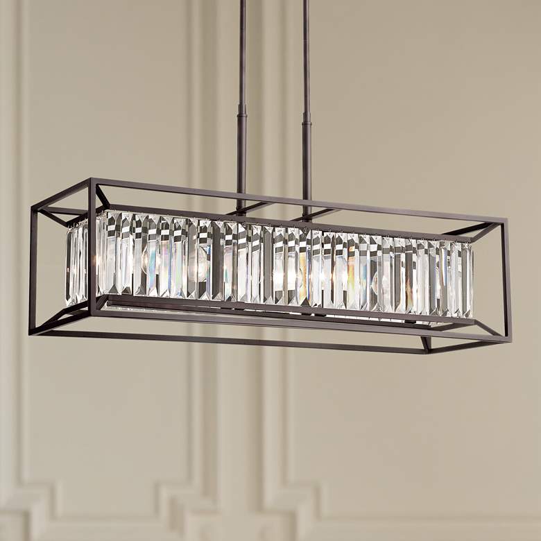 Image 1 Linares 36" Wide Vintage Bronze Kitchen Island Light Pendant