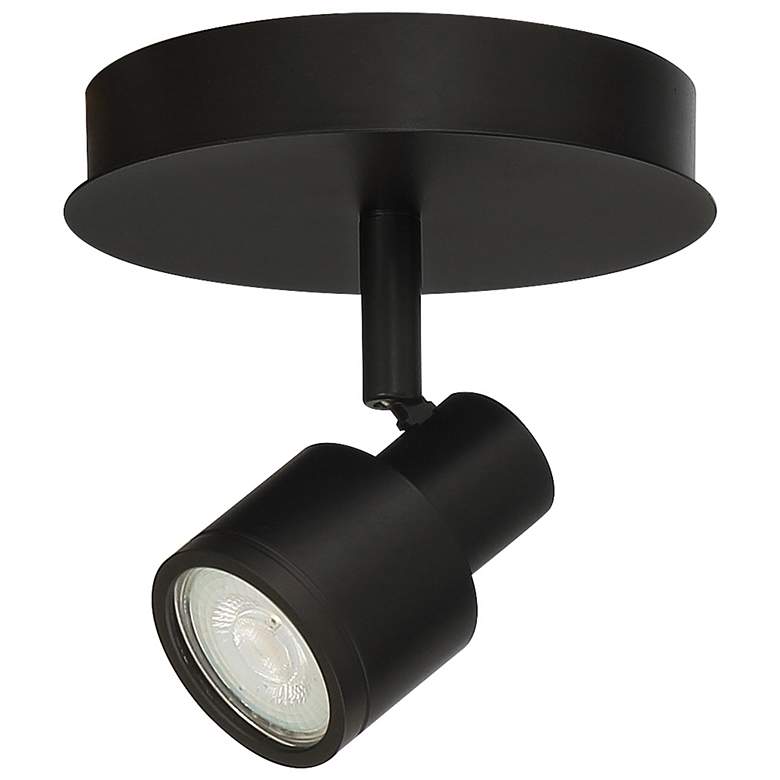 Image 1 Lincoln 1 Light Adjustable LED Flush Mount - Matte Black