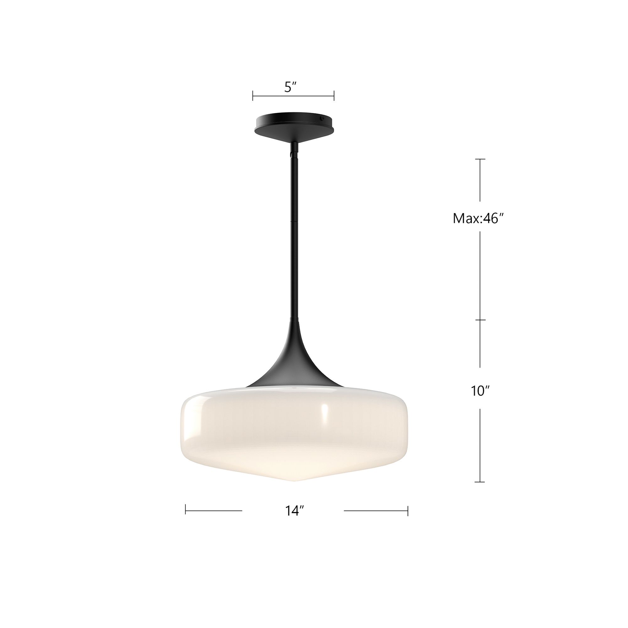 Image 7 Lincoln 14" Wide Matte Black Pendant Light more views