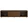 Lincoln 2.2 Nut Brown 2-Drawer TV Stand with Silicon Casters