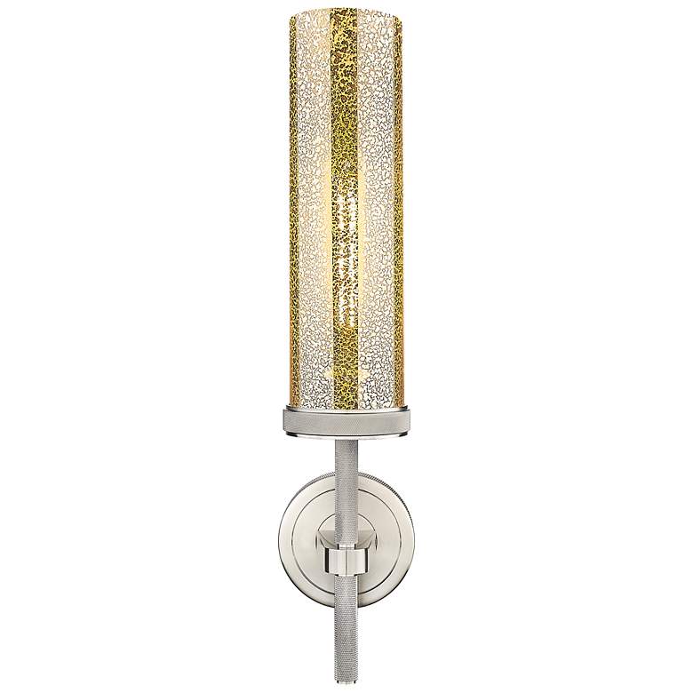 Image 2 Lincoln 20.75" High Satin Nickel Wall Sconce With Mercury Shade more views