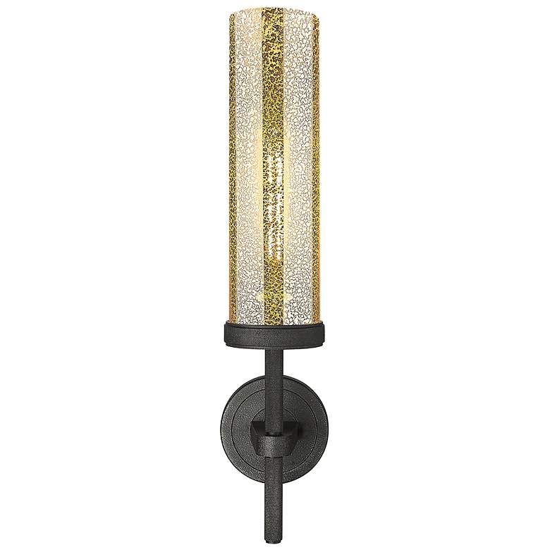 Image 2 Lincoln 20.75" High Weathered Zinc Wall Sconce With Mercury Shade more views