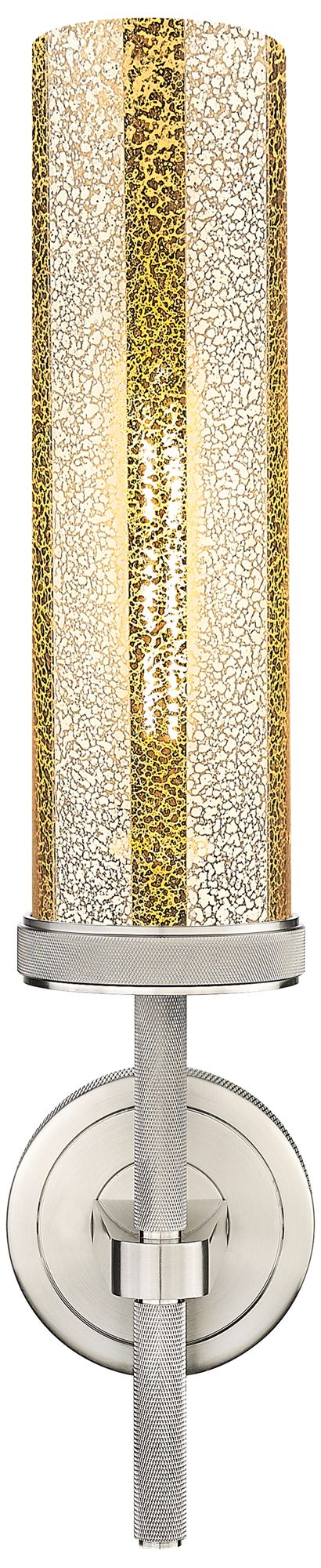Image 2 Lincoln 20.75" High Satin Nickel Wall Sconce With Mercury Shade more views