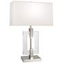 Lincoln 29" Polished Nickel Crystal Table Lamp with Pearl Shade