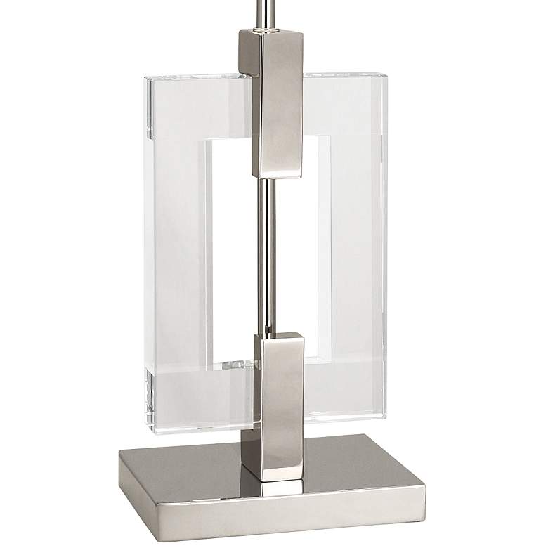 Image 4 Lincoln 29" Polished Nickel Crystal Table Lamp with Pearl Shade more views