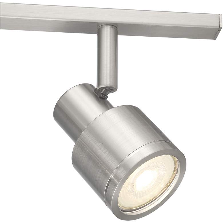 Image 3 Lincoln 3-Light Brushed Steel LED Track Fixture more views