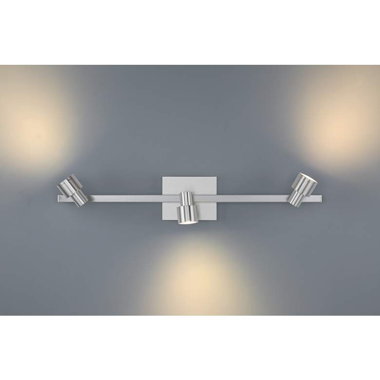 Image 5 Lincoln 3-Light Brushed Steel LED Track Fixture more views