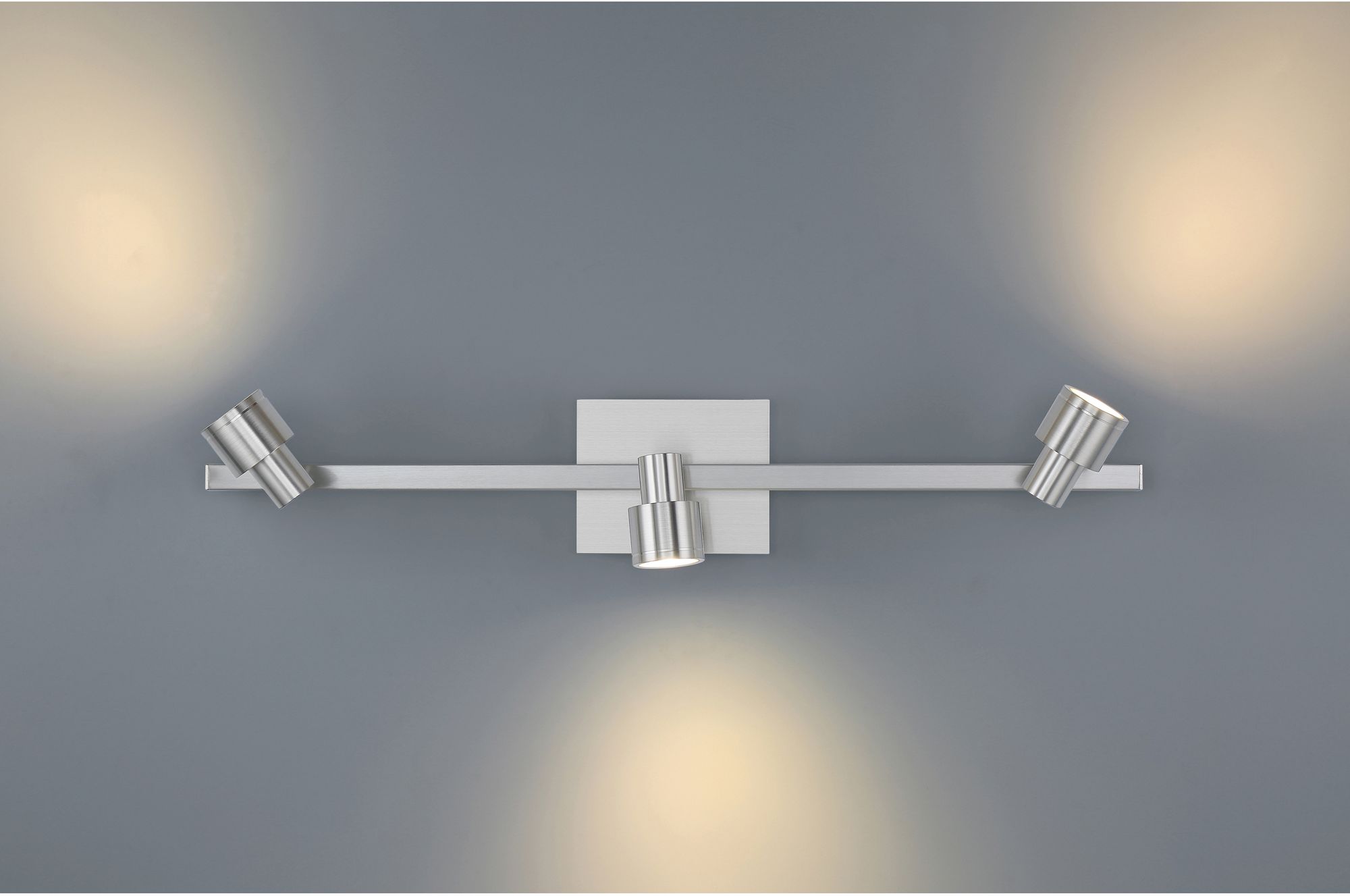 Image 7 Lincoln 3-Light Brushed Steel LED Track Fixture more views