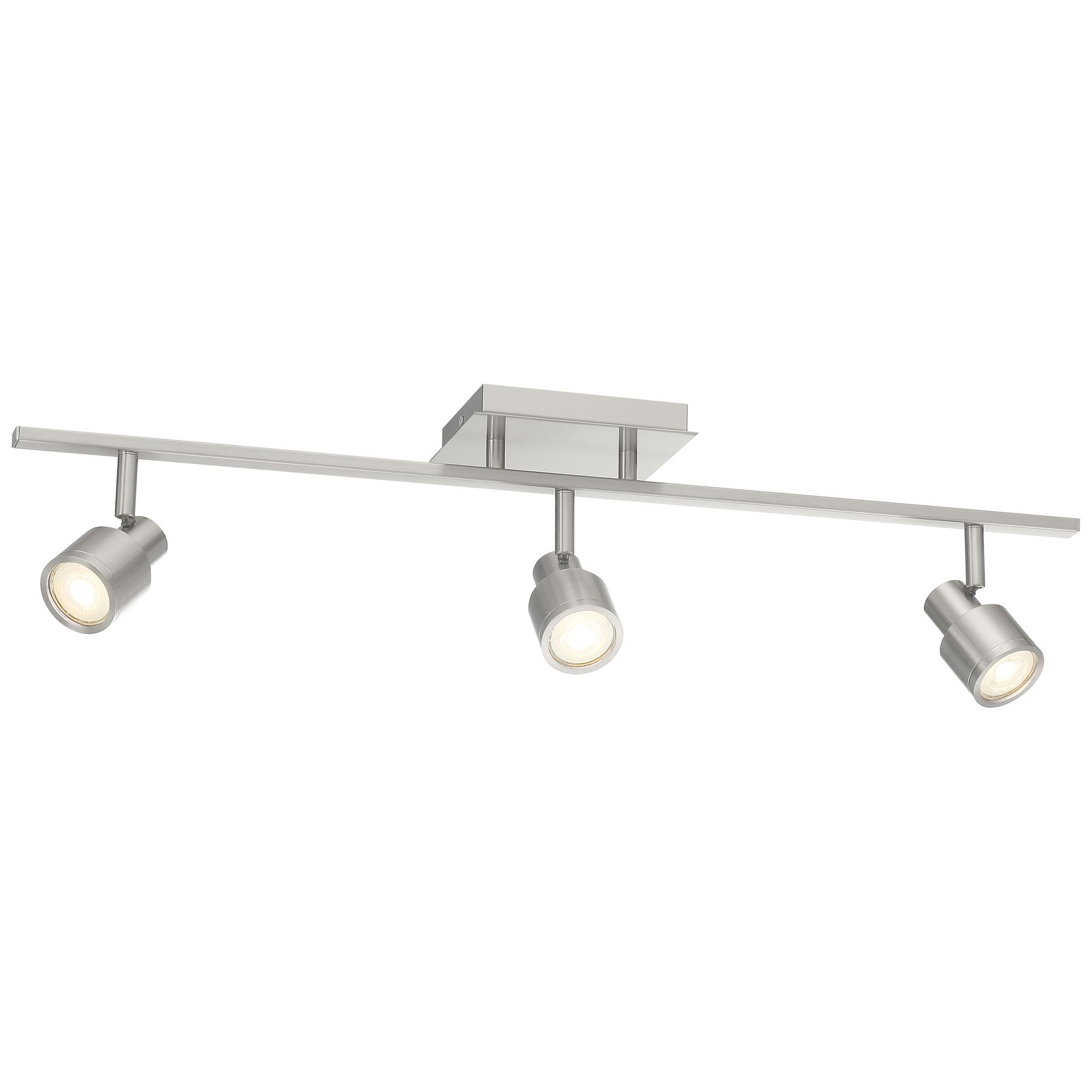 Lincoln 3-Light Brushed Steel LED Track Fixture