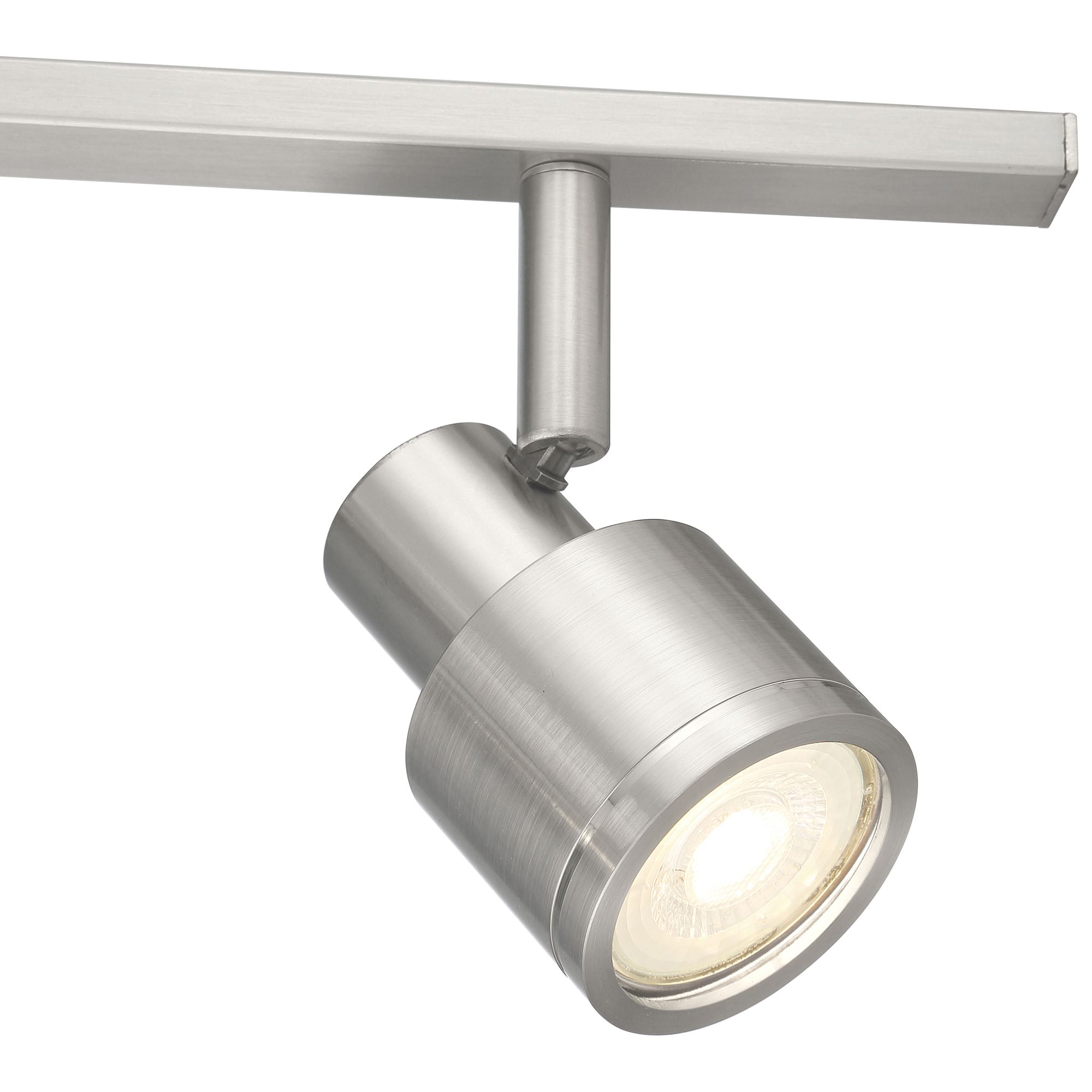 Lincoln 3-Light Brushed Steel LED Track Fixture