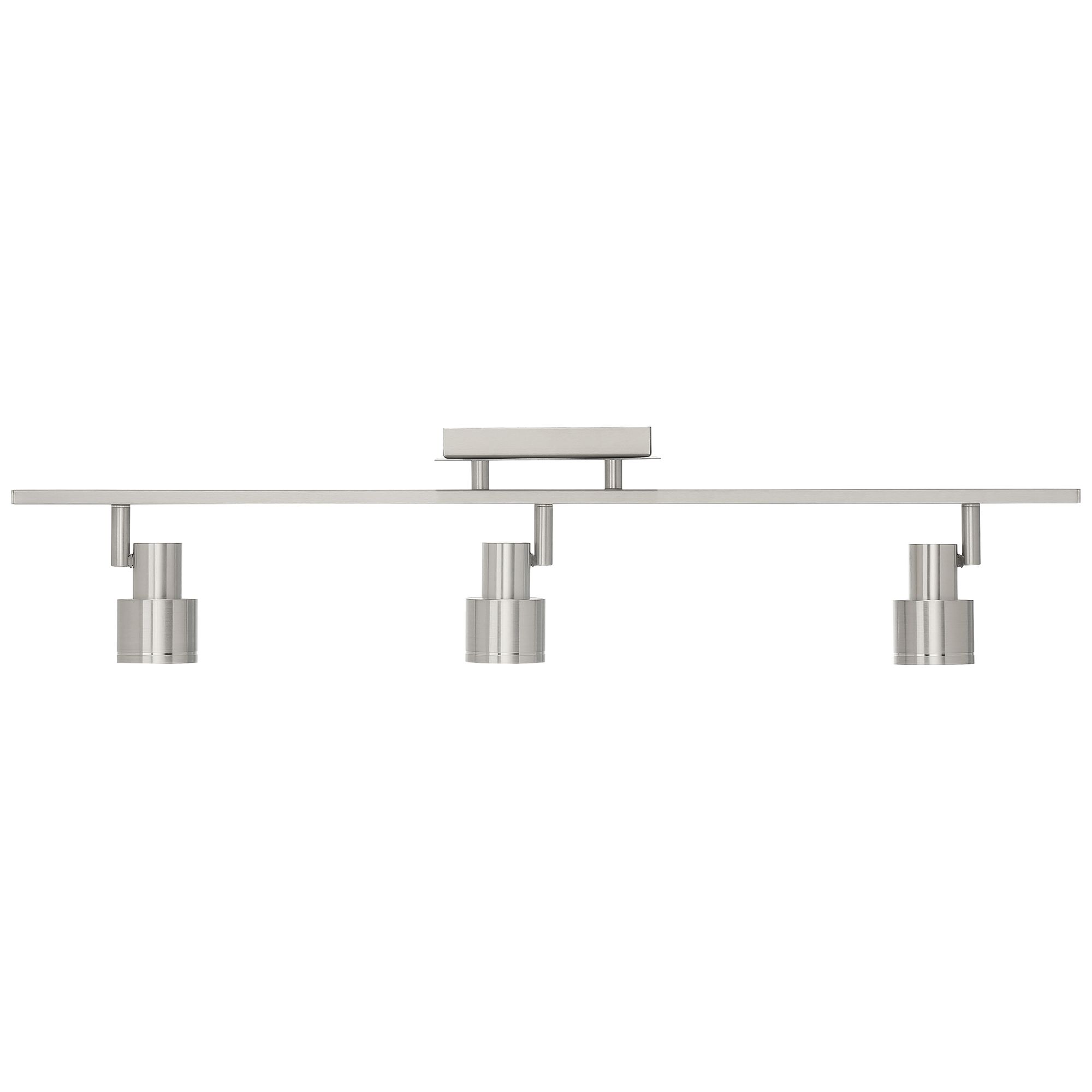 Lincoln 3-Light Brushed Steel LED Track Fixture