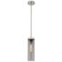 Lincoln 4" Wide Stem Hung Satin Nickel Pendant With Smoke Shade