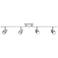 Lincoln 4-Light Brushed Steel LED Track Fixture