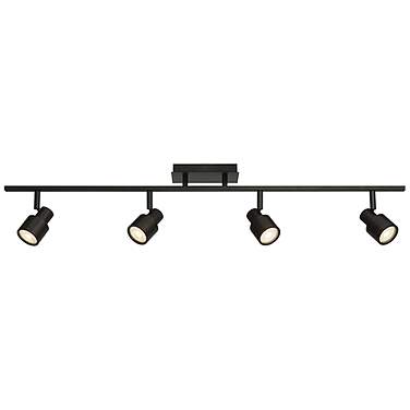 Lincoln 4-Light Matte Black Adjustable LED Track Fixture