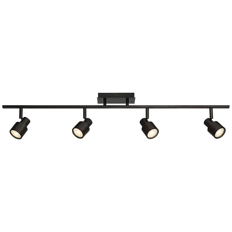 Image 1 Lincoln 4-Light Matte Black Adjustable LED Track Fixture