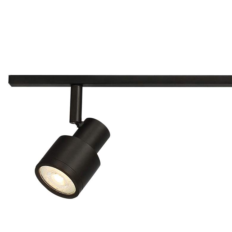 Image 2 Lincoln 4-Light Matte Black Adjustable LED Track Fixture more views