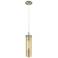 Lincoln 4" Wide Satin Nickel Cord Hung Pendant With Mercury Shade